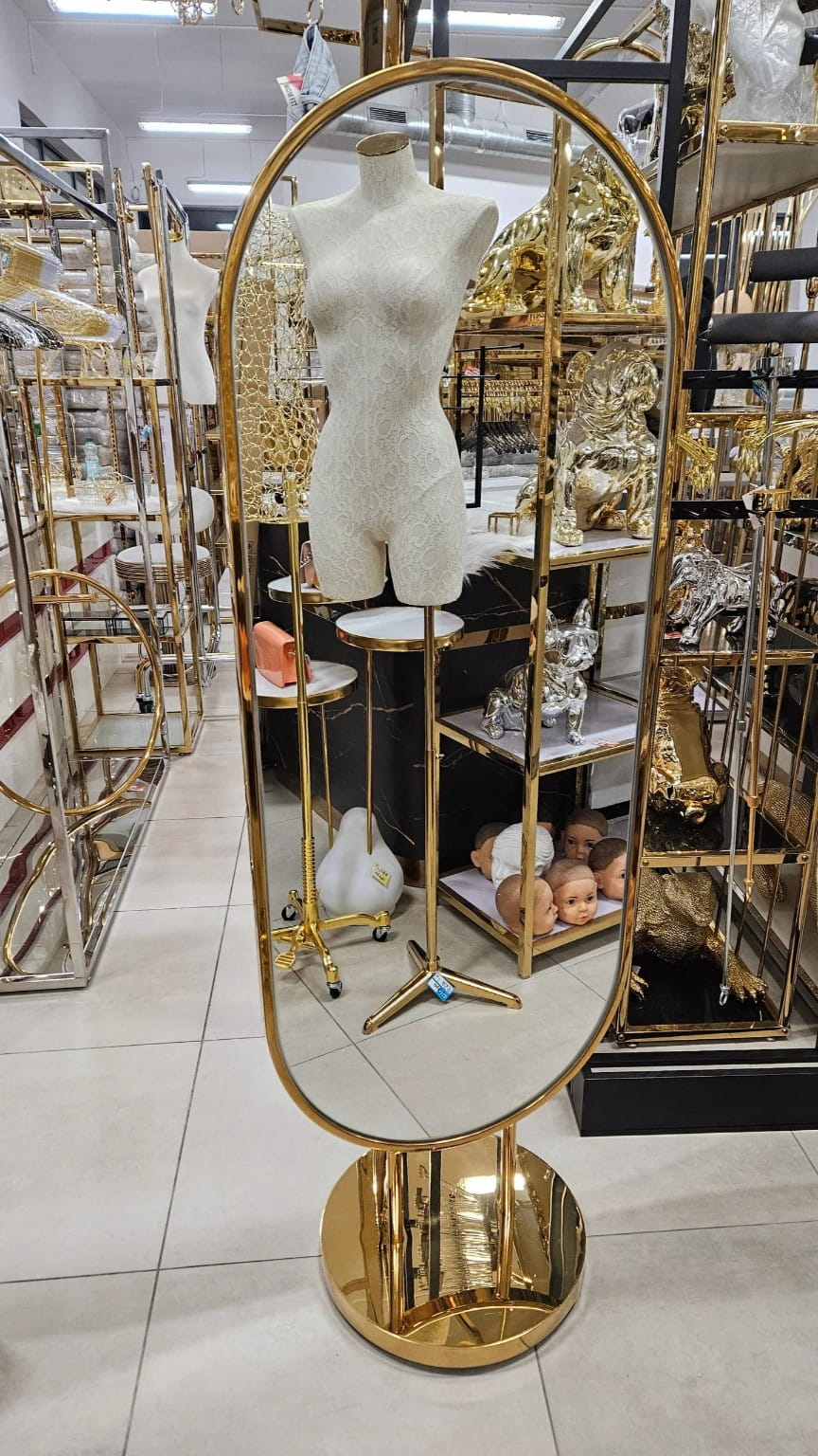 Ovális kétoldalas tükör - arany