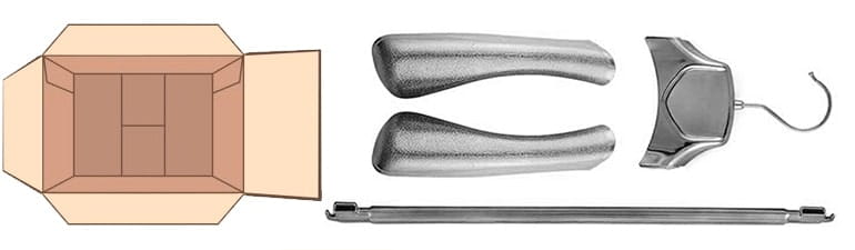 Ezüst vállfa S1 - 50db